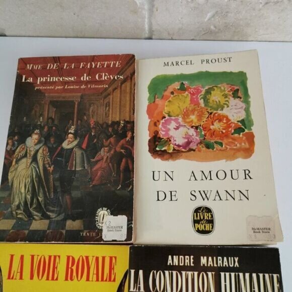 Set of 4 Vintage French Pocket Books Classic Lit Livre de Poche Proust Malraux - Picture 5 of 6